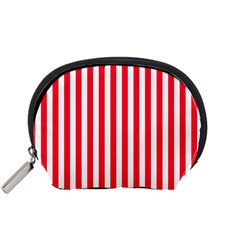 Red Stripes, Texture, Sticker, Accessory Pouch (Small)