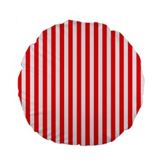 Red Stripes, Texture, Sticker, Standard 15  Premium Flano Round Cushions