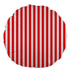 Red Stripes, Texture, Sticker, Large 18  Premium Flano Round Cushions