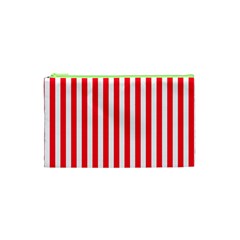 Red Stripes, Texture, Sticker, Cosmetic Bag (XS)