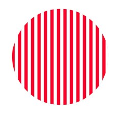 Red Stripes, Texture, Sticker, Mini Round Pill Box