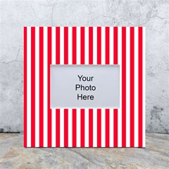 Red Stripes, Texture, Sticker, White Box Photo Frame 4  x 6 