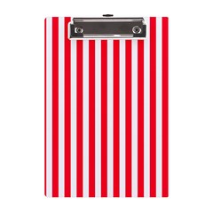 Red Stripes, Texture, Sticker, A5 Acrylic Clipboard