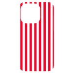 Red Stripes, Texture, Sticker, iPhone 14 Pro Black UV Print Case Front