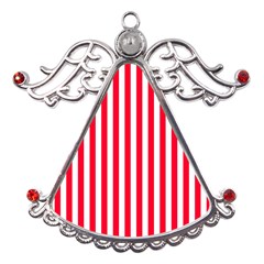 Red Stripes, Texture, Sticker, Metal Angel with Crystal Ornament