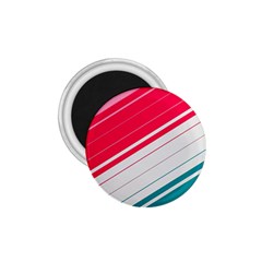 Red White Teal Stripes 1 75  Magnets