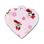 Red, Bow, Mouse, Flower, Child, Paper Dog Tag Heart (One Side) Front