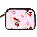 Red, Bow, Mouse, Flower, Child, Paper Digital Camera Leather Case Front