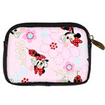 Red, Bow, Mouse, Flower, Child, Paper Digital Camera Leather Case Back