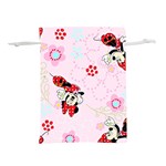 Red, Bow, Mouse, Flower, Child, Paper Lightweight Drawstring Pouch (S) Back