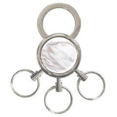 Rose Gold Marble, Rose Gold, 3-Ring Key Chain