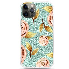 Rose Gold Roses, Girly, Glitter, Pretty, Rose Gold Iphone 12 Pro Max Tpu Uv Print Case by kyorashop23