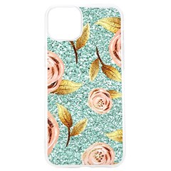 Rose Gold Roses, Girly, Glitter, Pretty, Rose Gold Iphone 15 Pro Tpu Uv Print Case by kyorashop23