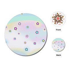 Stars, Cute, Pastel, Pattern Playing Cards Single Design (round)