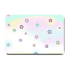 Stars, Cute, Pastel, Pattern Small Doormat by kyorashop23