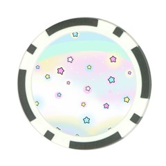 Stars, Cute, Pastel, Pattern Poker Chip Card Guard