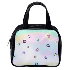 Stars, Cute, Pastel, Pattern Classic Handbag (one Side) by kyorashop23