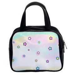 Stars, Cute, Pastel, Pattern Classic Handbag (two Sides) by kyorashop23