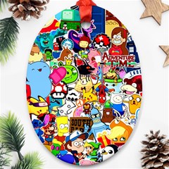 Sticker Art, Brand, Cartoon Ornament (oval)