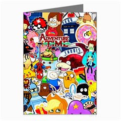 Sticker Art, Brand, Cartoon Greeting Cards (pkg Of 8)