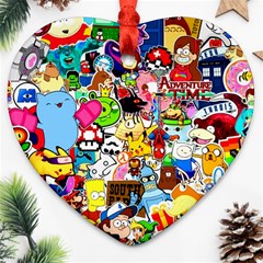 Sticker Art, Brand, Cartoon Heart Ornament (two Sides)