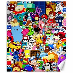 Sticker Art, Brand, Cartoon Canvas 8  X 10  by kyorashop23