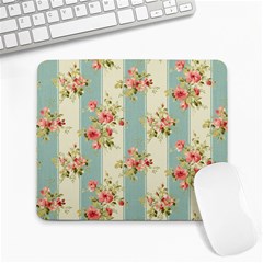 Stripes, Rose,  Texture, Flower, Paper Large Mousepad by kyorashop23