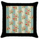 Stripes, Rose,  Texture, Flower, Paper Throw Pillow Case (Black) Front