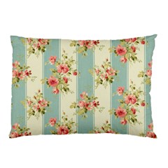 Stripes, Rose,  Texture, Flower, Paper Pillow Case by kyorashop23