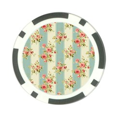 Stripes, Rose,  Texture, Flower, Paper Poker Chip Card Guard (10 Pack) by kyorashop23