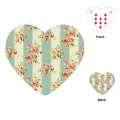 Stripes, Rose,  Texture, Flower, Paper Playing Cards Single Design (heart)