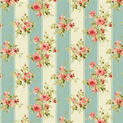 Stripes, Rose,  Texture, Flower, Paper Play Mat (square) by kyorashop23