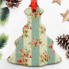 Stripes, Rose,  Texture, Flower, Paper Ornament (christmas Tree) 