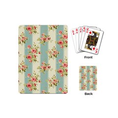 Stripes, Rose,  Texture, Flower, Paper Playing Cards Single Design (mini)