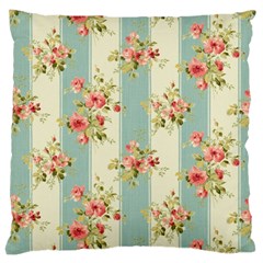 Stripes, Rose,  Texture, Flower, Paper Large Cushion Case (one Side) by kyorashop23