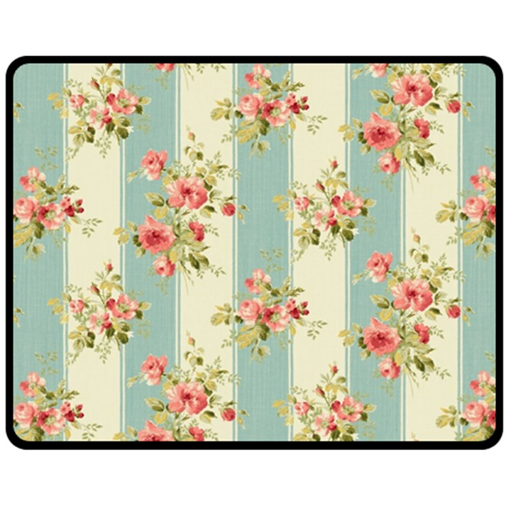 Stripes, Rose,  Texture, Flower, Paper Two Sides Fleece Blanket (Medium)