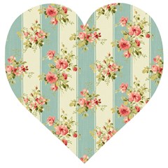 Stripes, Rose,  Texture, Flower, Paper Wooden Puzzle Heart by kyorashop23