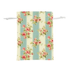 Stripes, Rose,  Texture, Flower, Paper Lightweight Drawstring Pouch (s)