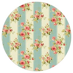 Stripes, Rose,  Texture, Flower, Paper Round Trivet by kyorashop23