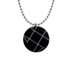 Stripes, Zigzag, Surface, Pattern, 1  Button Necklace by kyorashop23