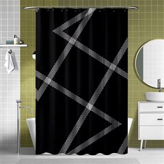 Stripes, Zigzag, Surface, Pattern, Shower Curtain 48  X 72  (small)  by kyorashop23