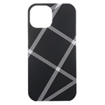 Stripes, Zigzag, Surface, Pattern, iPhone 15 Plus Black UV Print PC Hardshell Case Front