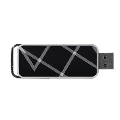 Stripes, Zigzag, Surface, Pattern, Portable Usb Flash (one Side) by kyorashop23