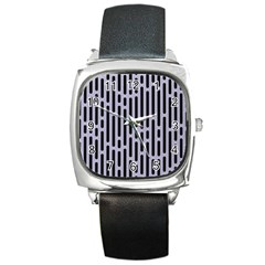 Texture, Stripes, Pattern Square Metal Watch by kyorashop23