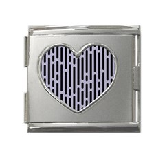 Texture, Stripes, Pattern Mega Link Heart Italian Charm (18mm)