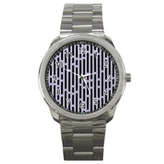 Texture, Stripes, Pattern Sport Metal Watch