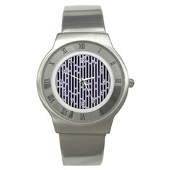 Texture, Stripes, Pattern Stainless Steel Watch