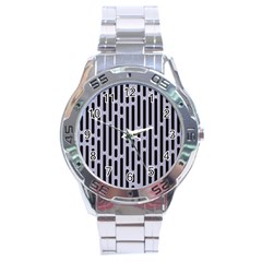 Texture, Stripes, Pattern Stainless Steel Analogue Watch by kyorashop23