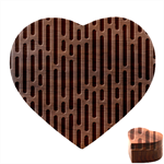 Texture, Stripes, Pattern Heart Wood Jewelry Box Front