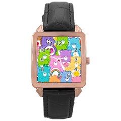 The Care Bears, Care Bears, Cartoon Rose Gold Leather Watch  by kyorashop23